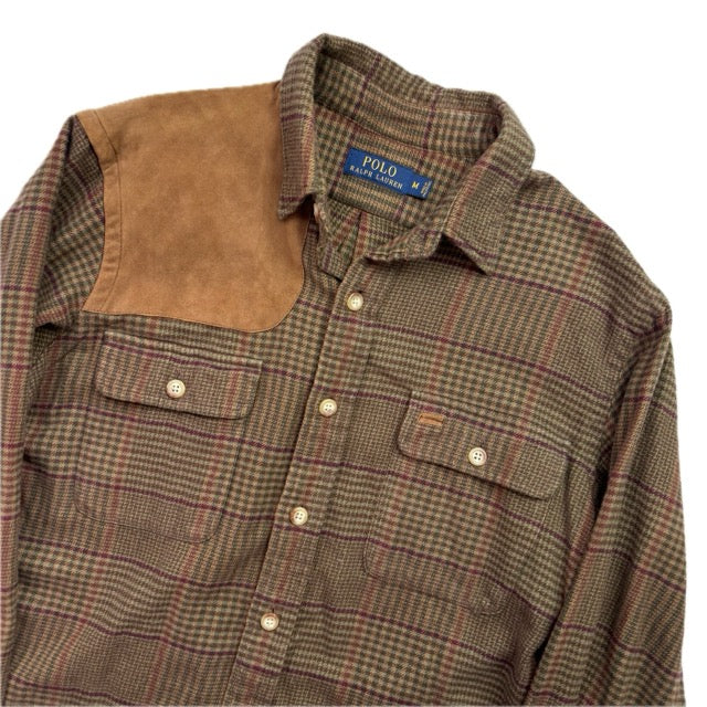 Polo Ralph Lauren Brown Glen Plaid Hunting Button Up Shirt - M