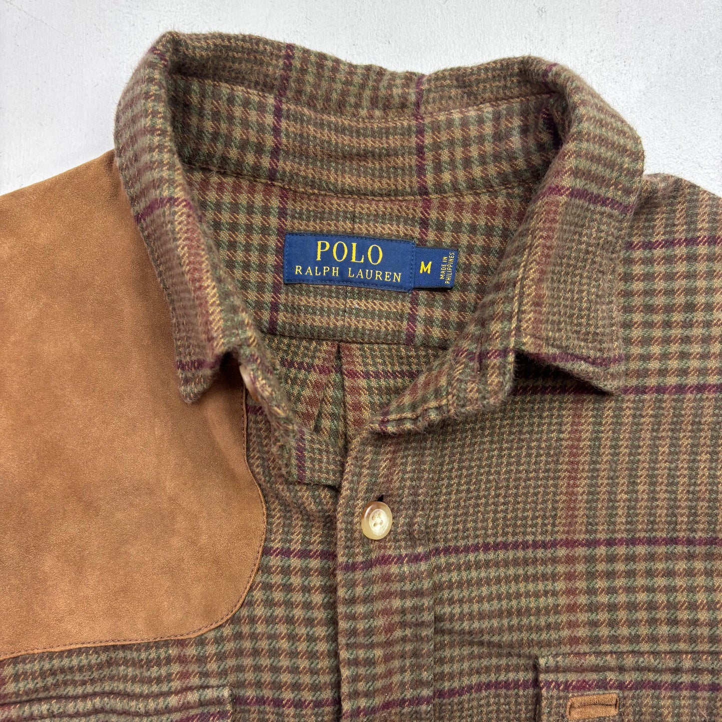 Polo Ralph Lauren Brown Glen Plaid Hunting Button Up Shirt - M
