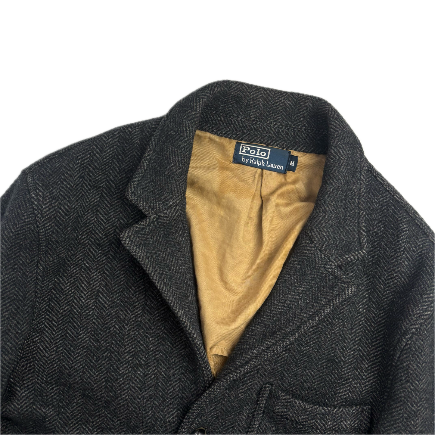 Polo Ralph Lauren Dark Grey Herringbone Blazer (Wool) - M