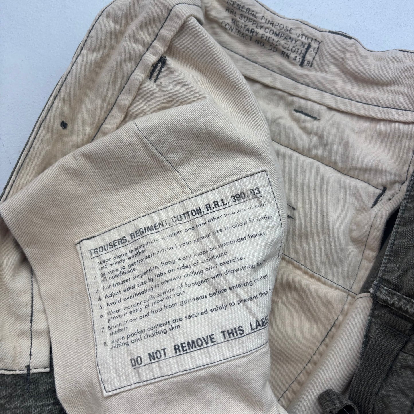 RRL Ralph Lauren Dark Green Cargo Pants Utility Trouser  - 40x32