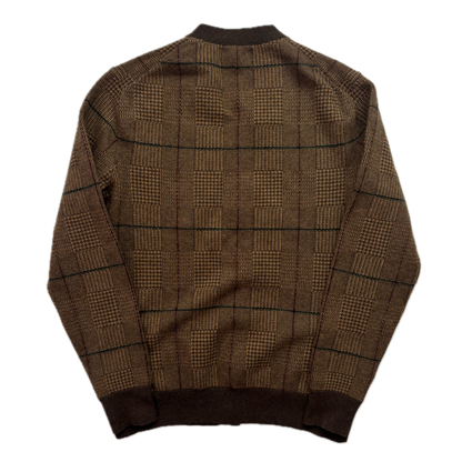 Polo Ralph Lauren Glen Plaid Tweed Brown Cardigan (Wool) - S
