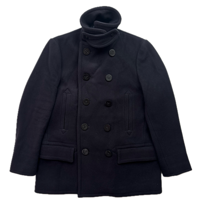 Polo Ralph Lauren Navy Double Breasted Pea Coat (Wool Nylon) - L (S)