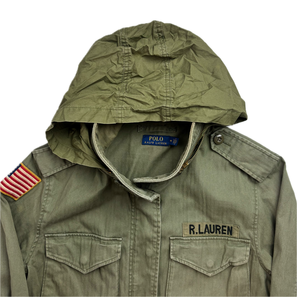 Polo Ralph Lauren Green Army Military Field Jacket - M