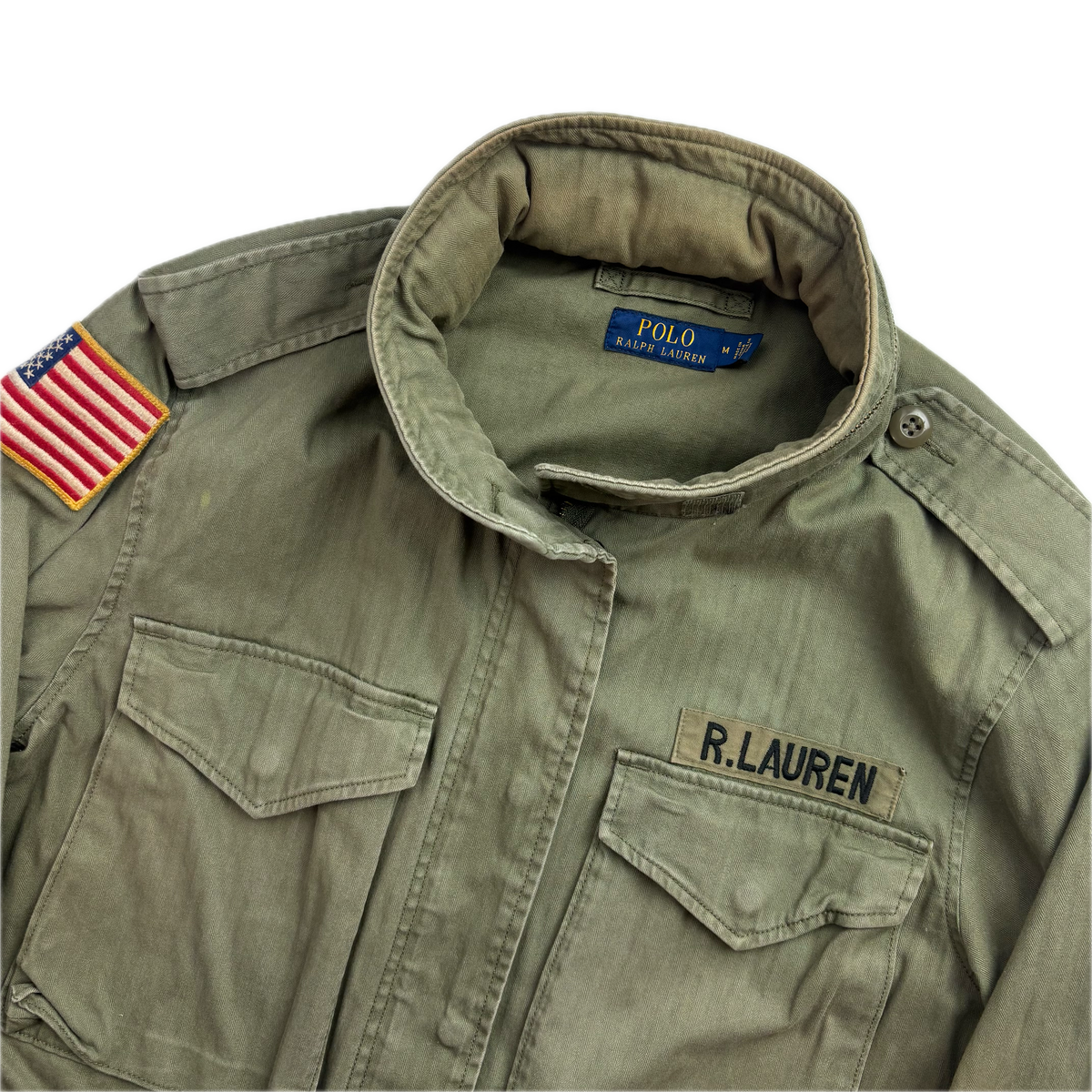 Polo Ralph Lauren Green Army Military Field Jacket - M