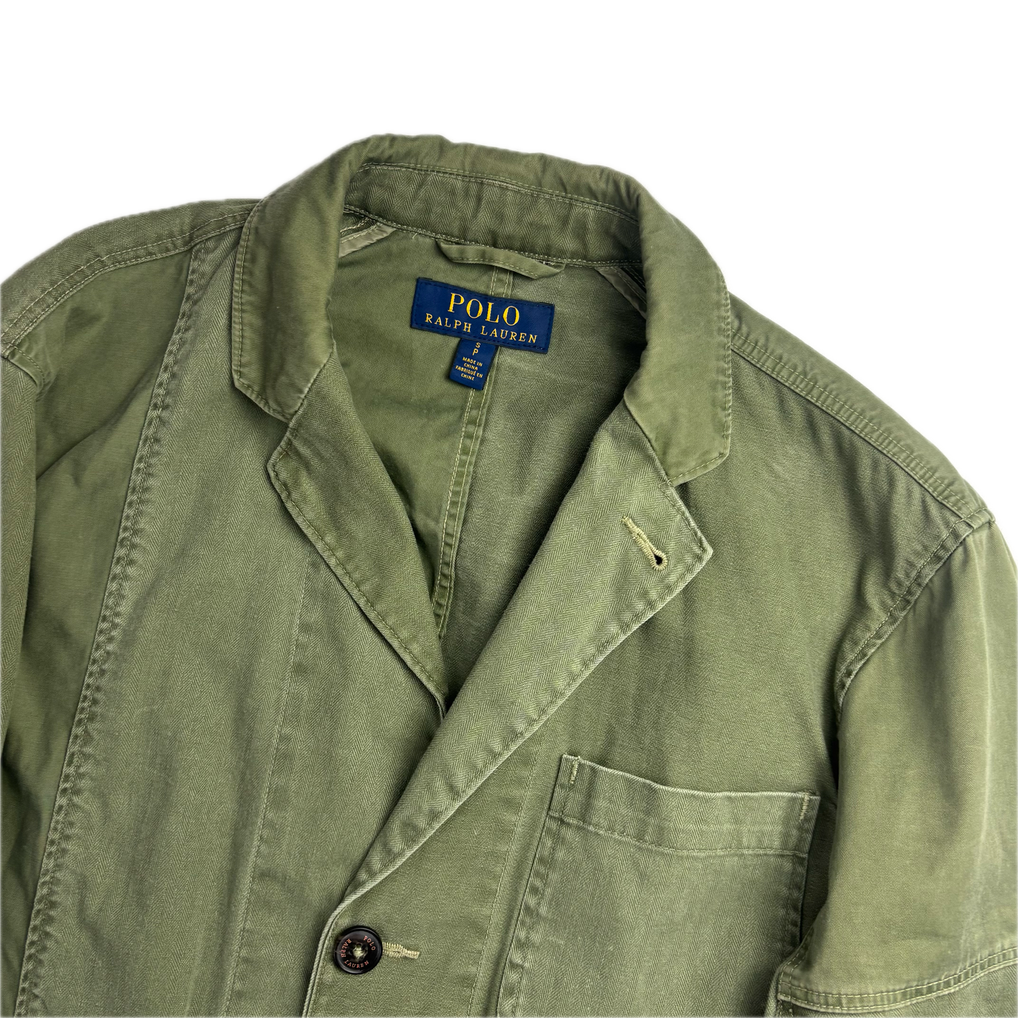 Polo Ralph Lauren Green Patchwork Blazer Military (Cotton) - S