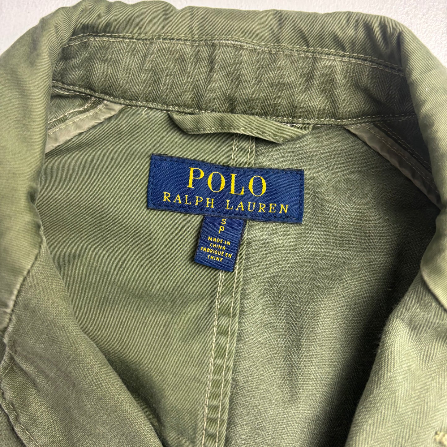 Polo Ralph Lauren Green Patchwork Blazer Military (Cotton) - S