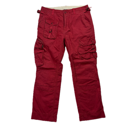 Polo Ralph Lauren Red Cargo Trouser Utility Pants - 34x30