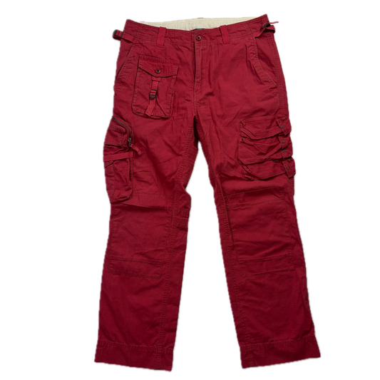 Polo Ralph Lauren Red Cargo Trouser Utility Pants - 34x30