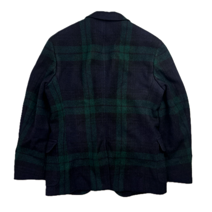 Polo Ralph Lauren BlackWatch Tartan Harvard Blazer Latch Collar Sports Coat (Wool)- 38S