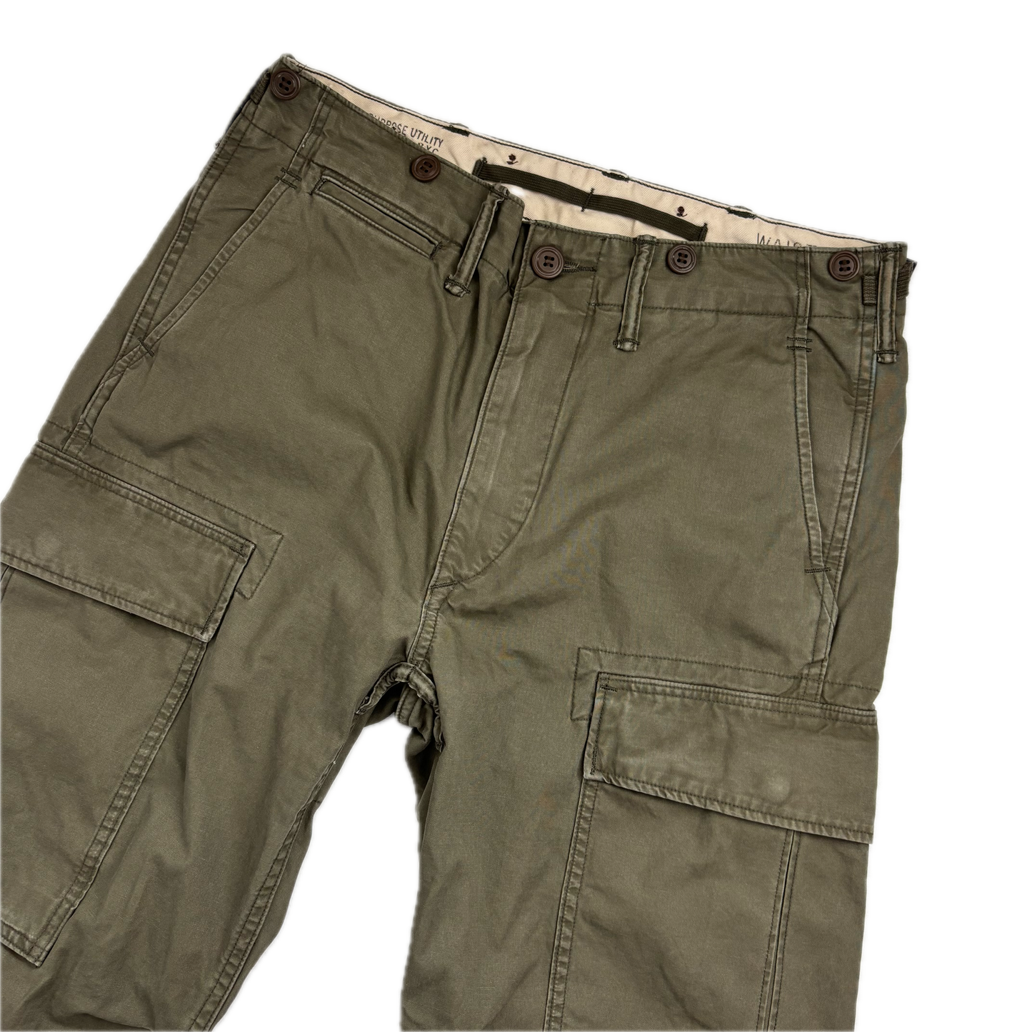 RRL Ralph Lauren Dark Green Cargo Pants Utility Trouser  - 29x30