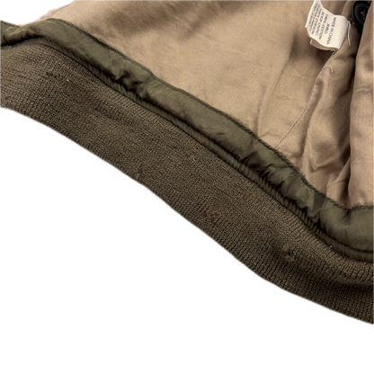 Rugby Ralph Lauren Tan B-15A Bomber Jacket Shearling Collar - S