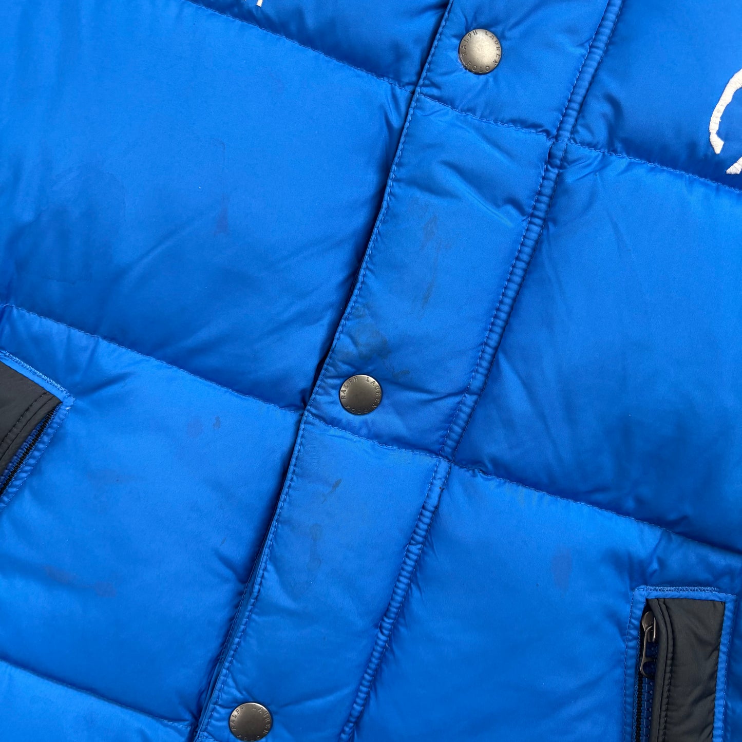 Polo Ralph Lauren Blue Britain Winter Event Puffer Gilet Down Vest - L