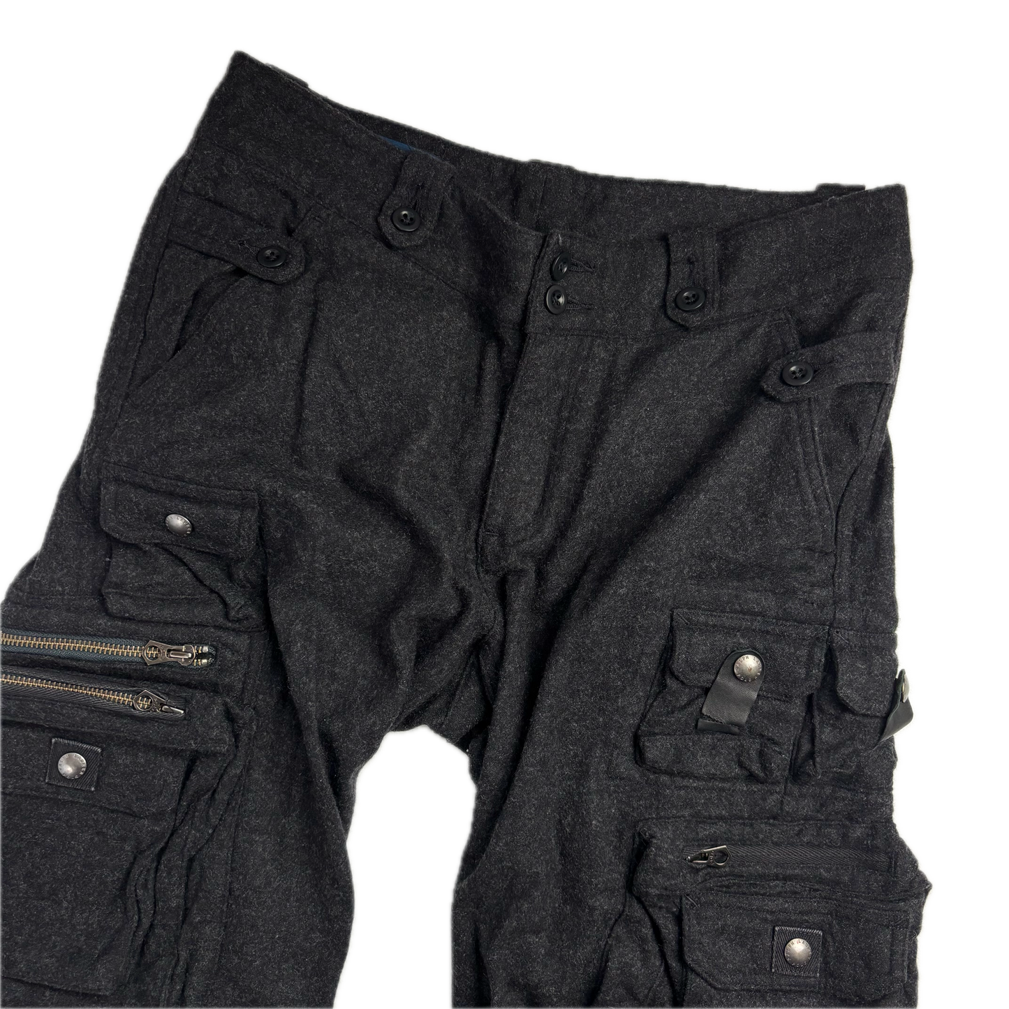 Polo Ralph Lauren Dark Grey Cargo Trouser Utility Pants (Wool Nylon) - 30R