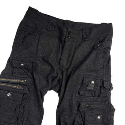 Polo Ralph Lauren Dark Grey Cargo Trouser Utility Pants (Wool Nylon) - 30R
