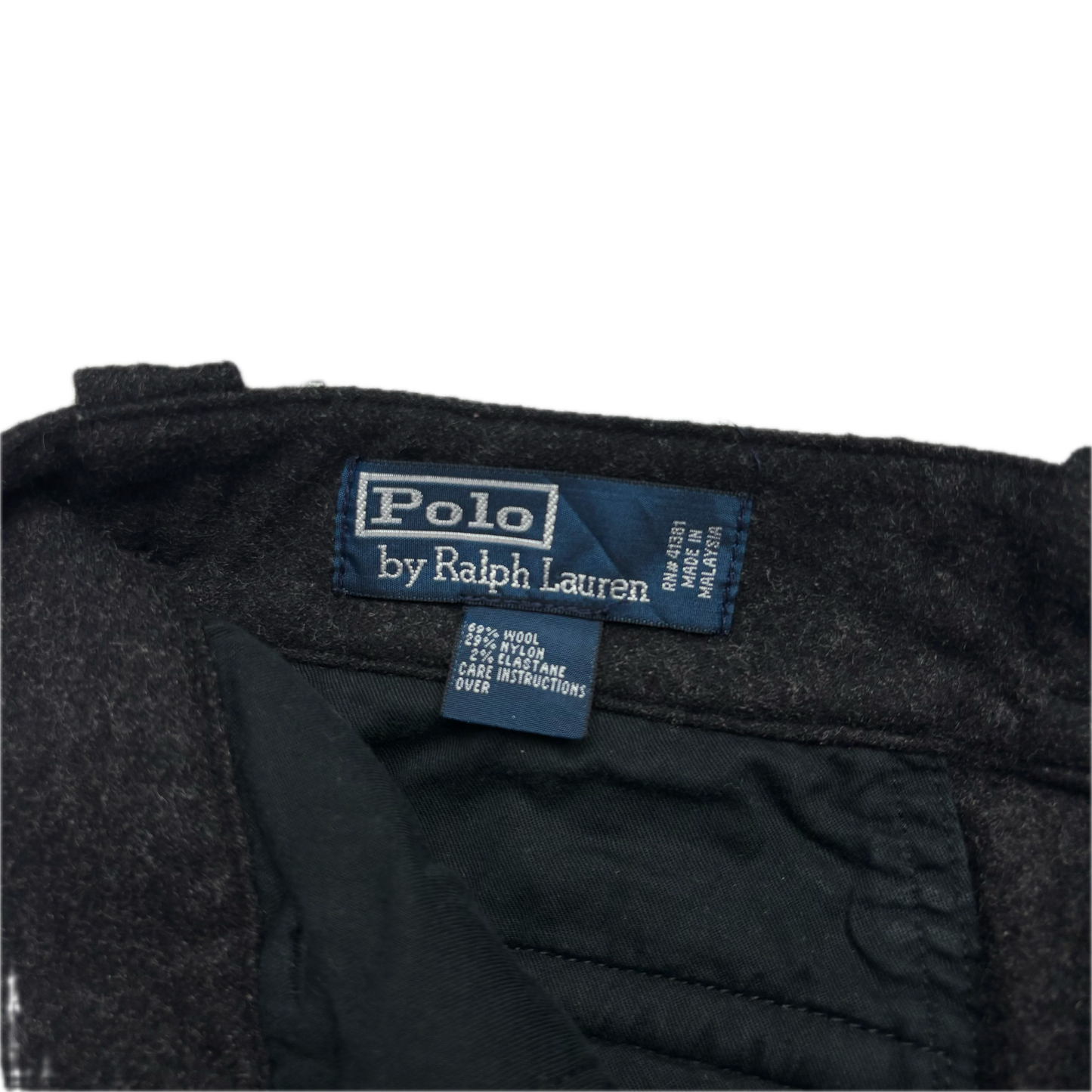 Polo Ralph Lauren Dark Grey Cargo Trouser Utility Pants (Wool Nylon) - 30R