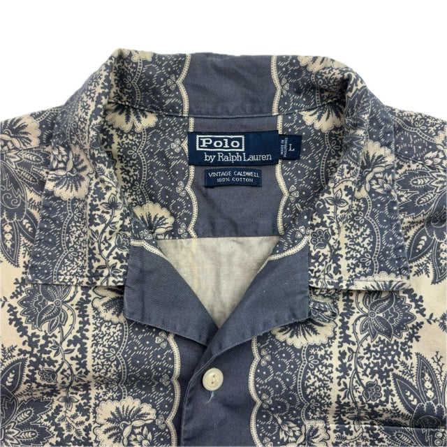 Polo Ralph Lauren Blue Paisley Bandana Caldwell Button Up Loop Collar Shirt - L