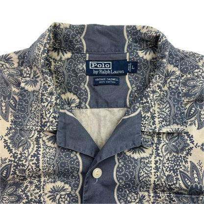 Polo Ralph Lauren Blue Paisley Bandana Caldwell Button Up Loop Collar Shirt - L