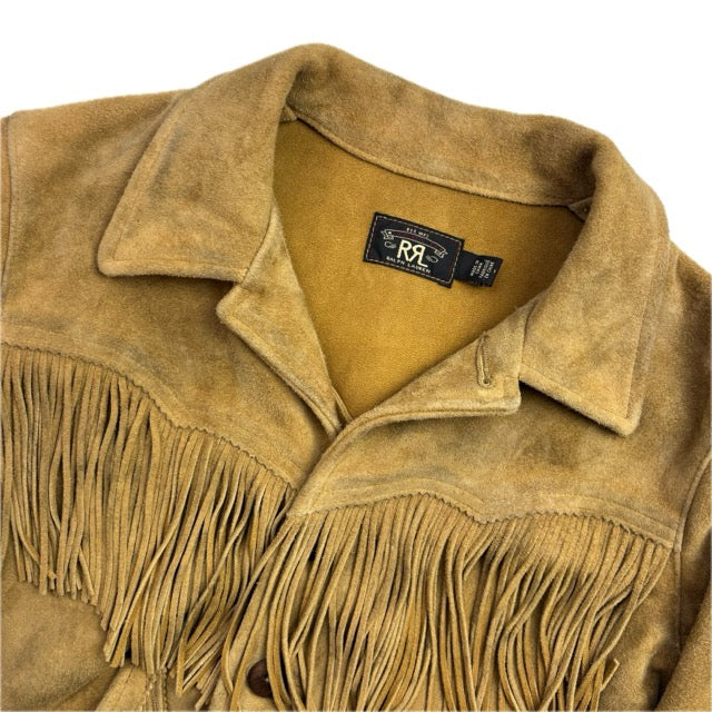 RRL Ralph Lauren Tan Goat Suede Western Fringe Jacket - 1 (XS)