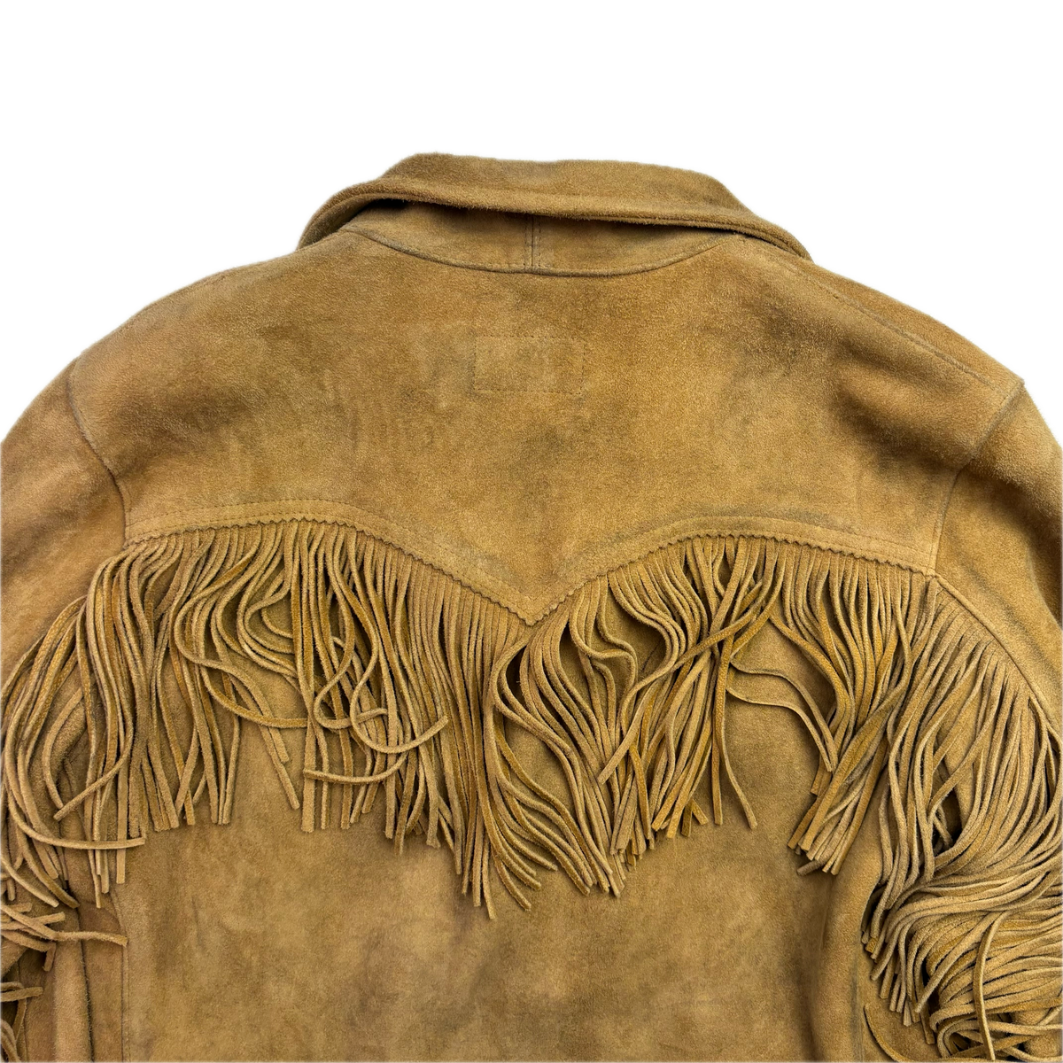 RRL Ralph Lauren Tan Goat Suede Western Fringe Jacket - 1 (XS)