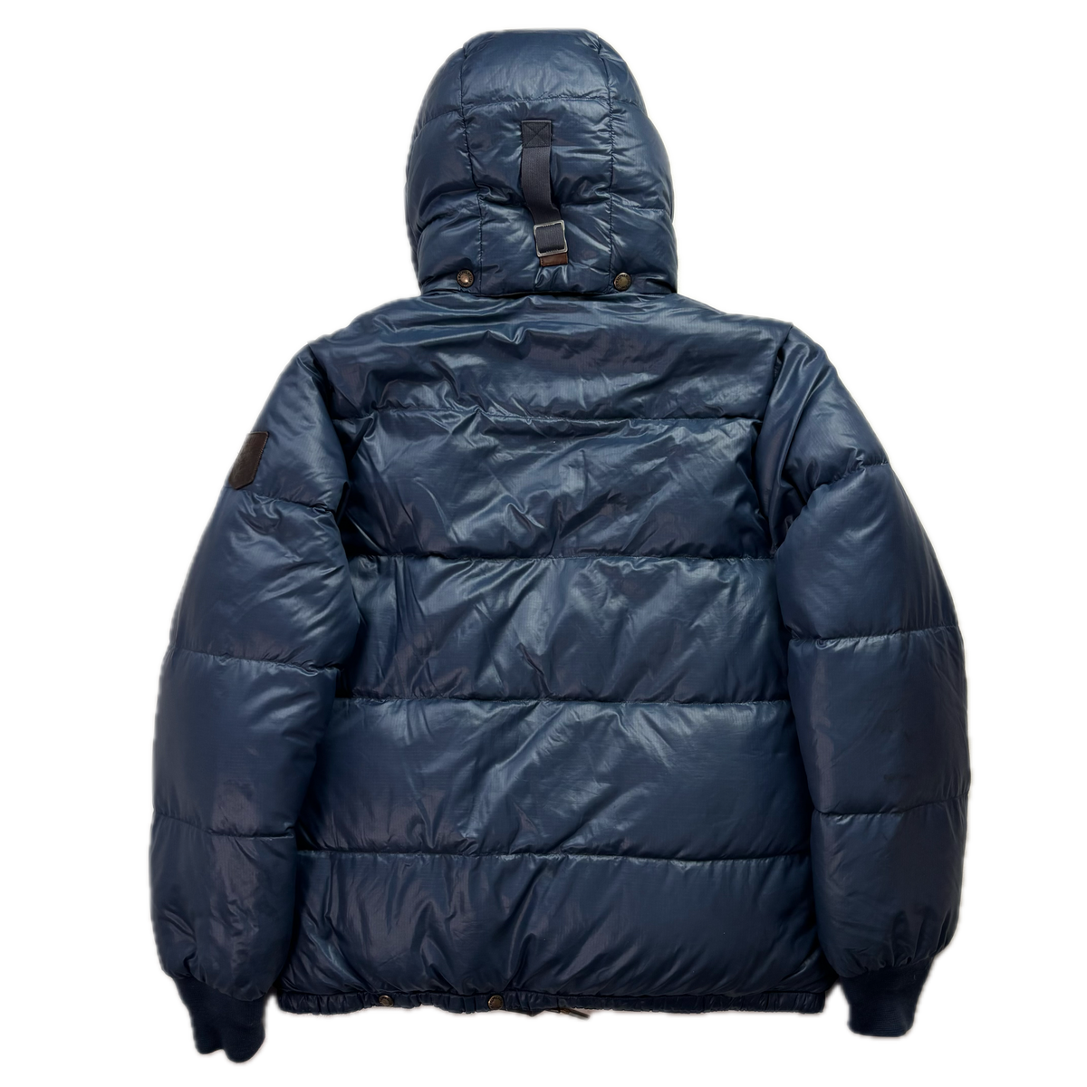 Polo Ralph Lauren Blue Sportsman Patch Puffer Jacket Hooded Down Coat - M