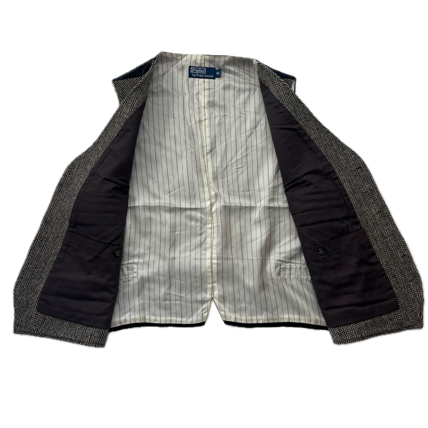 Polo Ralph Lauren Grey Herringbone Waistcoat (Wool) - XL