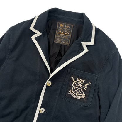 Polo Ralph Lauren Black Rowing Crest Sports Jacket Blazer - M