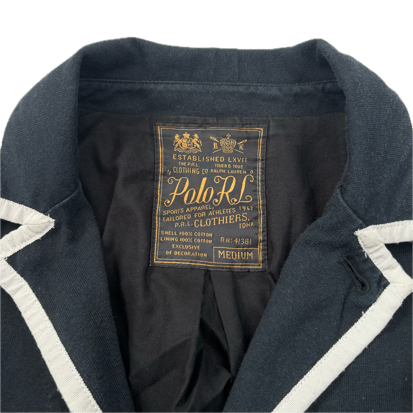 Polo Ralph Lauren Black Rowing Crest Sports Jacket Blazer - M