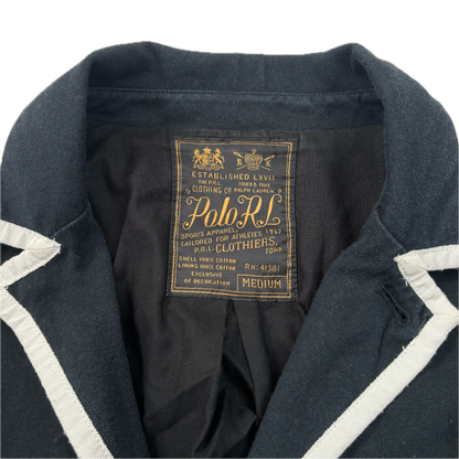 Polo Ralph Lauren Black Rowing Crest Sports Jacket Blazer - M