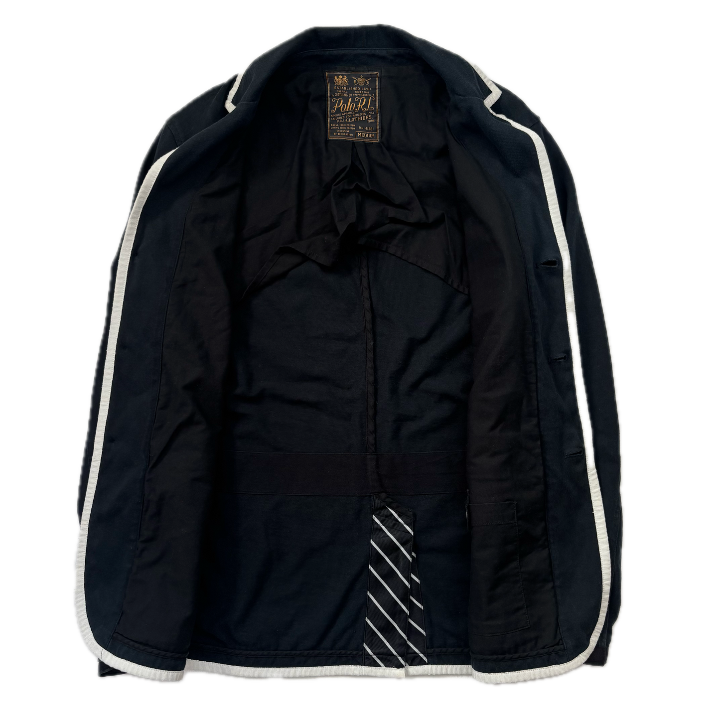 Polo Ralph Lauren Black Rowing Crest Sports Jacket Blazer - M