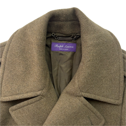 Purple Label Green Warrington Double Breast Pea Coat (Wool Cashmere) - M