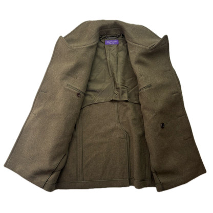 Purple Label Green Warrington Double Breast Pea Coat (Wool Cashmere) - M