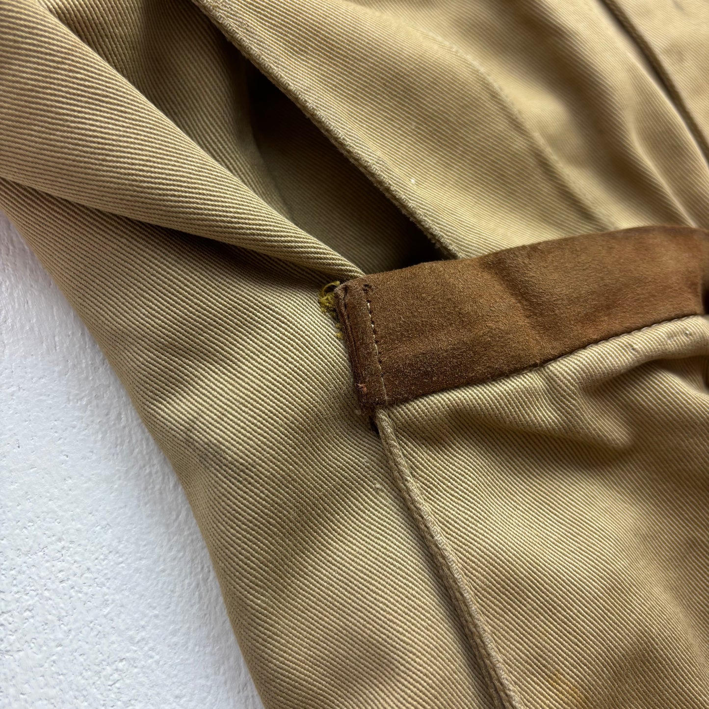 Polo Ralph Lauren Beige Collarless Hunting Jacket 80s - M