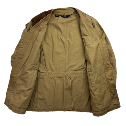 Polo Ralph Lauren Beige Collarless Hunting Jacket 80s - M
