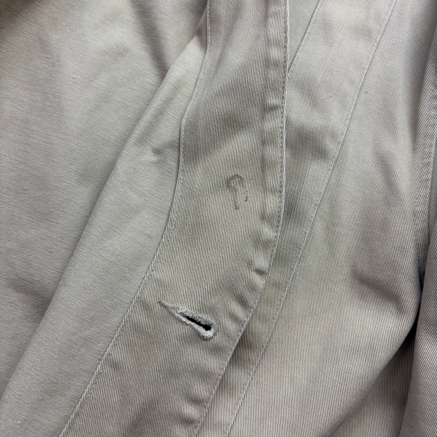 Polo Ralph Lauren Beige Collarless Hunting Jacket 80s - M