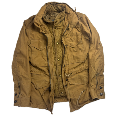 Polo Ralph Lauren 2 in 1 Tan Utility Jacket with Quilted Liner - S