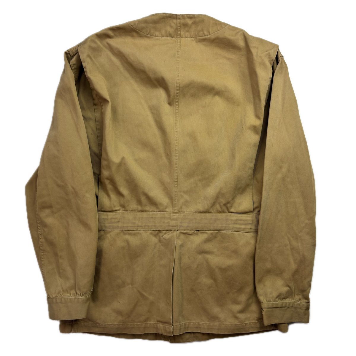Polo Ralph Lauren Beige Collarless Hunting Jacket 80s - M