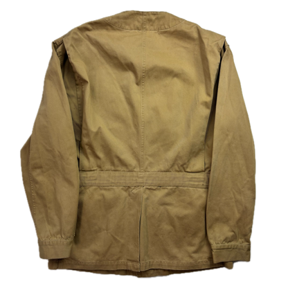 Polo Ralph Lauren Beige Collarless Hunting Jacket 80s - M