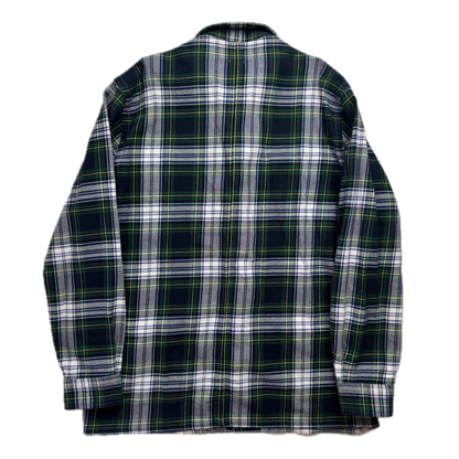 Polo Ralph Lauren Green Plaid Frog Button Toggle Overshirt Shirt - M