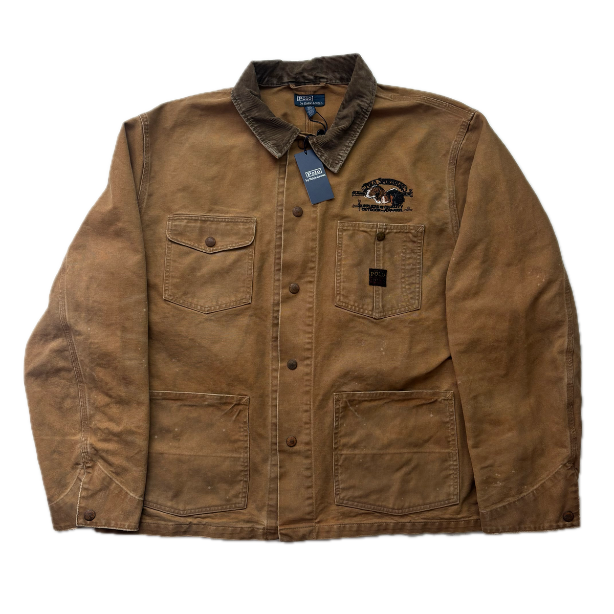 Polo Ralph Lauren Tan Canvas Sportsman Dog Barn Chore Jacket - XXL