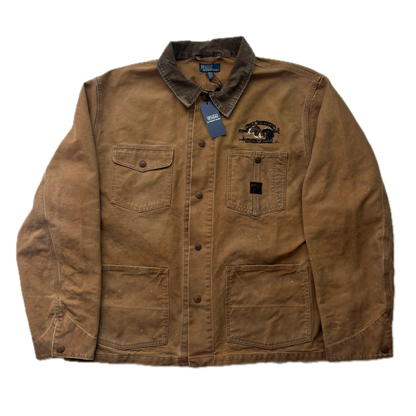 Polo Ralph Lauren Tan Canvas Sportsman Dog Barn Chore Jacket - XXL