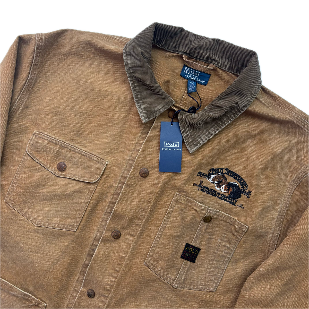 Polo Ralph Lauren Tan Canvas Sportsman Dog Barn Chore Jacket - XXL