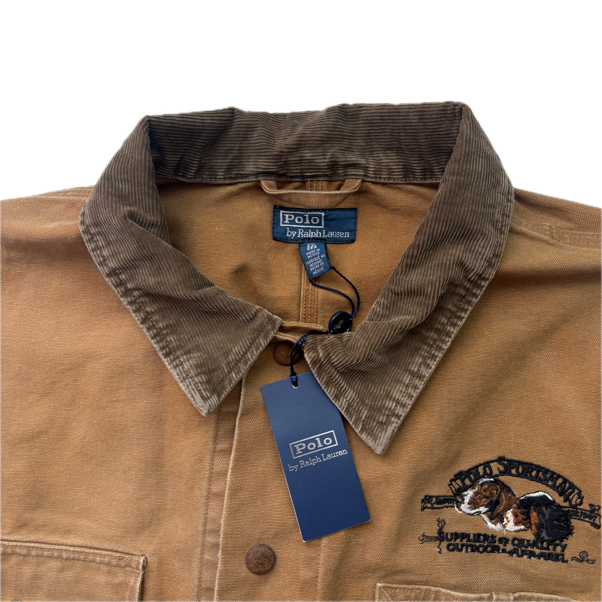 Polo Ralph Lauren Tan Canvas Sportsman Dog Barn Chore Jacket - XXL