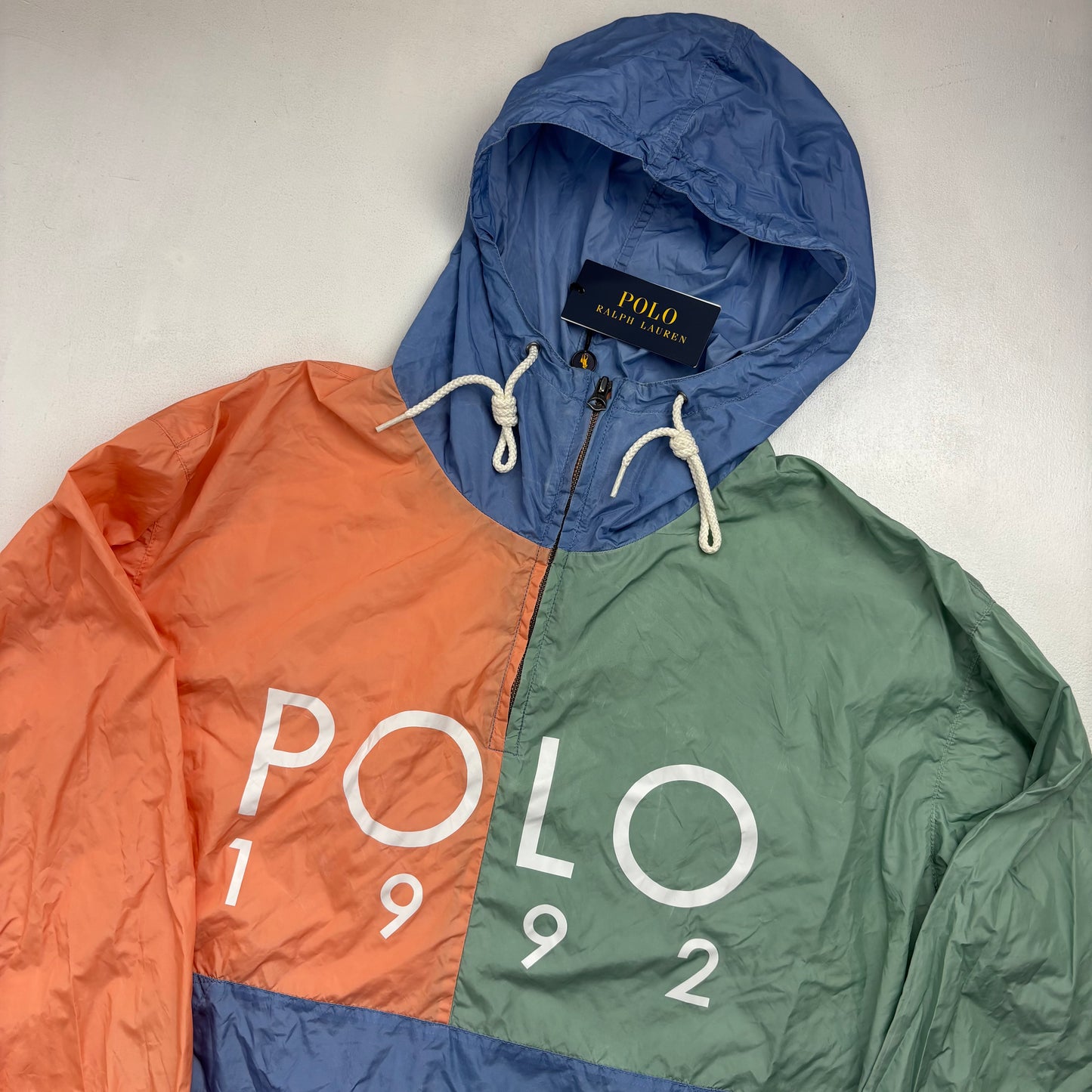 Polo Ralph Lauren Retro 1992 Pullover Windbreaker Pastel Anorak - M