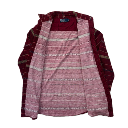 Polo Ralph Lauren Red Aztec Serape Southwestern Mesh Shirt - M