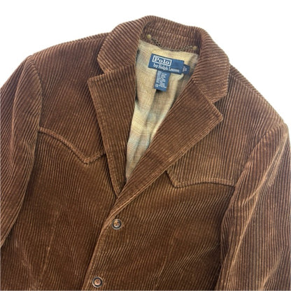 Polo Ralph Lauren Brown Western Yoke Corduroy Blazer Sportscoat - S