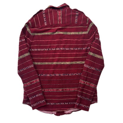 Polo Ralph Lauren Red Aztec Serape Southwestern Mesh Shirt - M