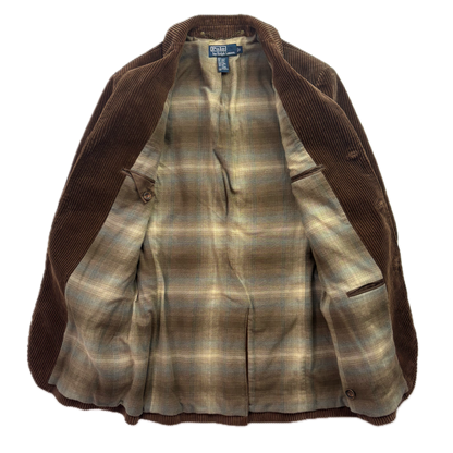 Polo Ralph Lauren Brown Western Yoke Corduroy Blazer Sportscoat - S