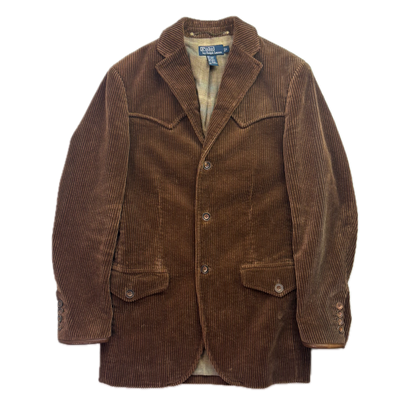 Polo Ralph Lauren Brown Western Yoke Corduroy Blazer Sportscoat - S