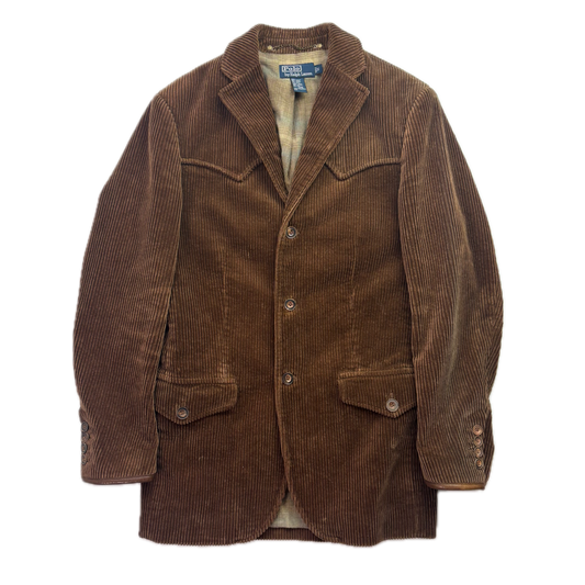 Polo Ralph Lauren Brown Western Yoke Corduroy Blazer Sportscoat - S