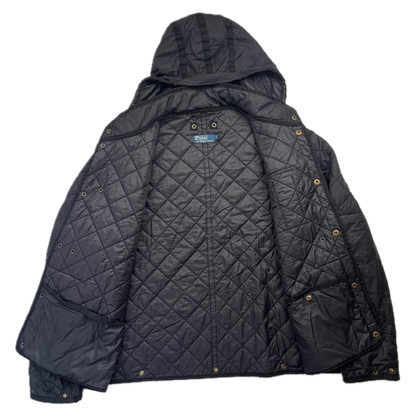 Polo Ralph Lauren 2 in 1 Black Utility Jacket with Quilted Liner - XXL